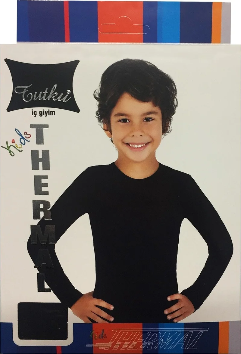 توتكو Kid Black Thermal Bottom Top Set D135-D136 UMAYD135136