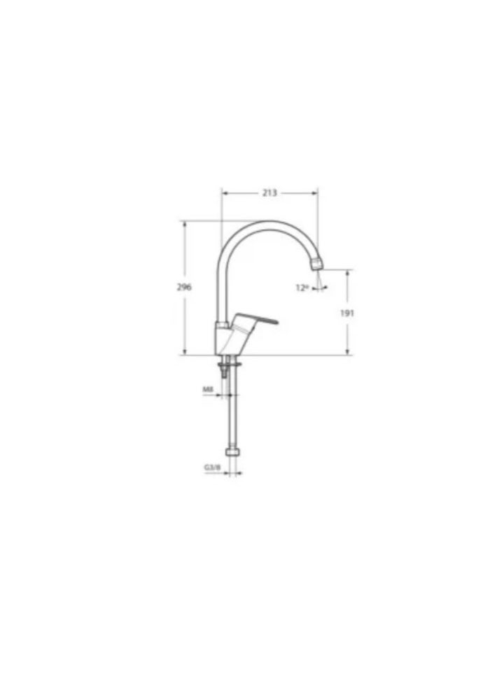 Roca Roca Tree Kitchen Mixer A5A8487C00 Coral Nickel  - Image 2