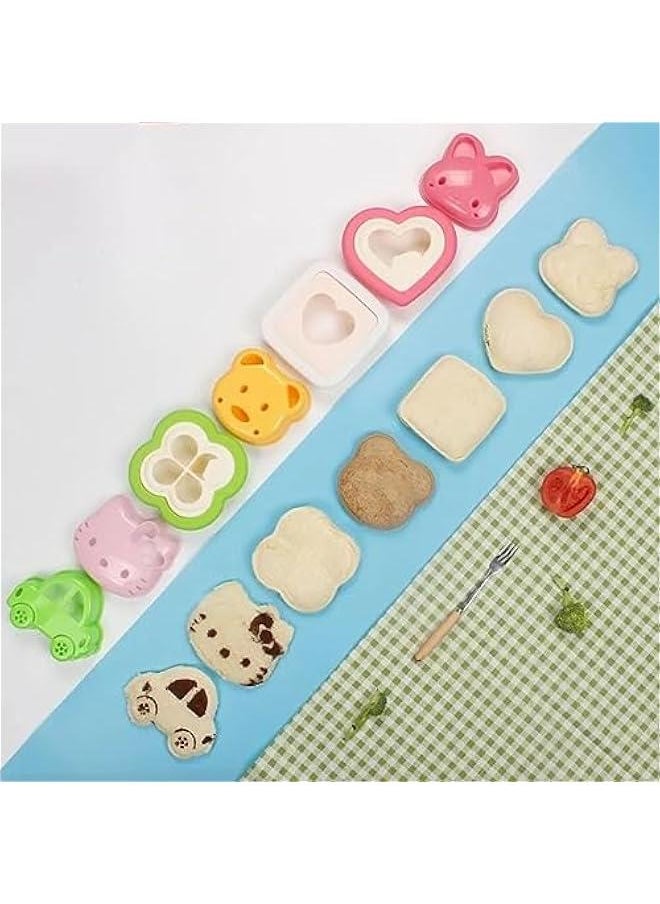 Generic - Sandwich Cutter and Sealer - Decruster Sandwich Maker - Peanut er and Jelly Crustless Sandwich Bread Pancake Maker DIY Cookie Cutter for Kids Children Boys Girl (Square Hearts) - Image 1