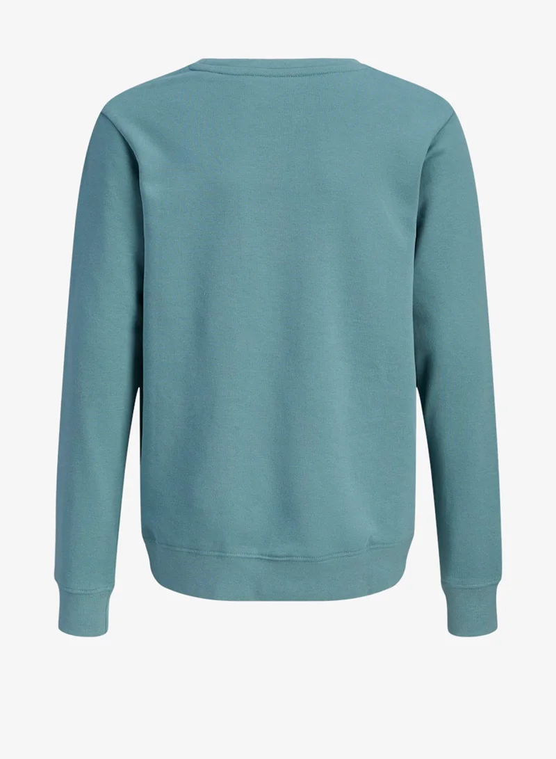 جاك وجونز جونيور سويت شيرت أطفال مطبوع بياقة دائرية