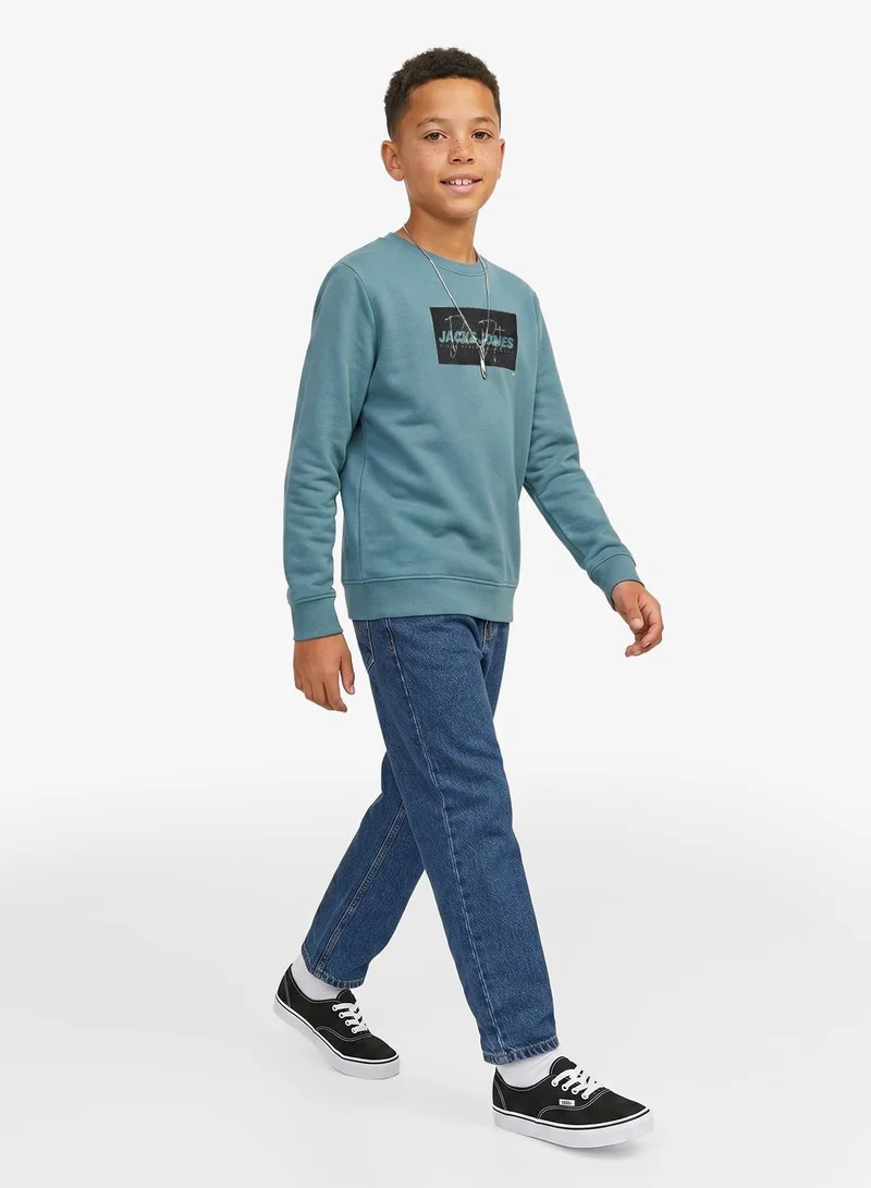 Jack & Jones Junior Kids Jjcole Printed Crew Neck T-Shirt