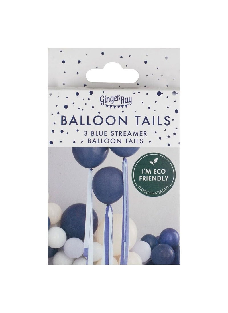 جينجر راي مجموعة بلاستيك ورقية زرقاء من مزيج خيوط البالونات - Image 4