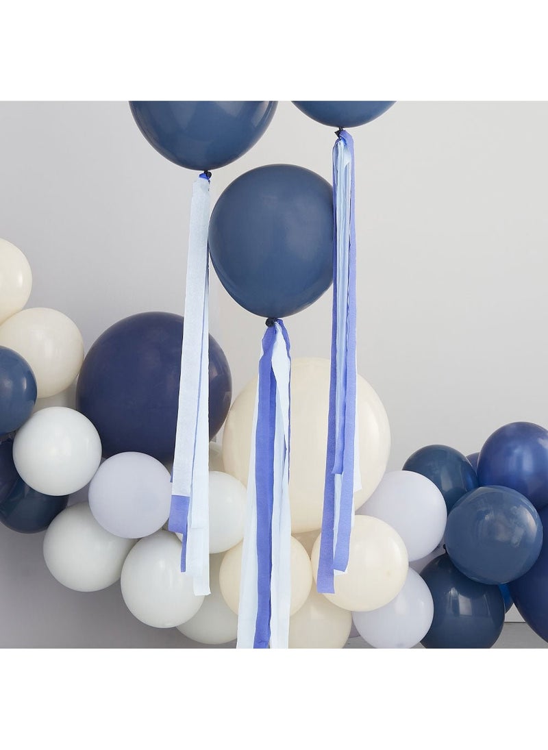 جينجر راي مجموعة بلاستيك ورقية زرقاء من مزيج خيوط البالونات - Image 3