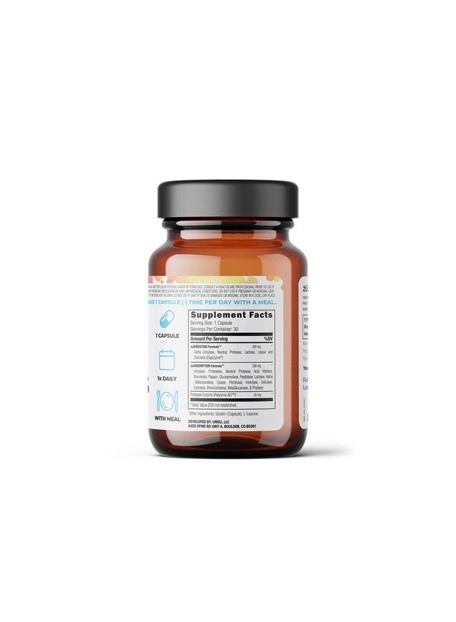 UMZU zuEnzymes - مكمل إنزيمات هضمية لدعم الهضم الصحي وامتصاص الفيتامينات والمعادن، يؤخذ مع الوجبة - (30 يوم إمداد 30 كبسولة) - Image 5