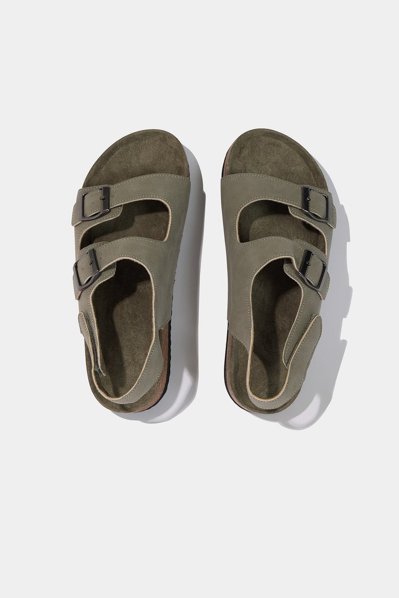 DeFacto Grey Boy Flat Sole Faux Leather Sandals Casual - Image 3