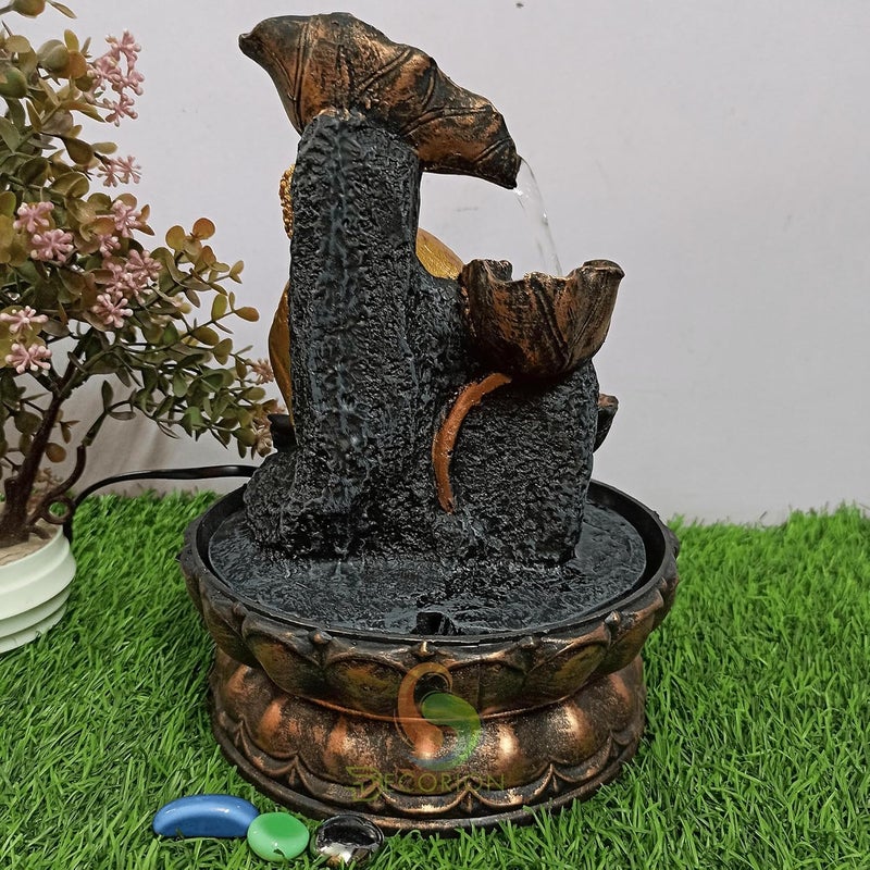 DECORION ™ Decorative Water Fountain for Home Décor, Office, Indoor & Outdoor, Garden, Puja Room, Vaastu, Reception, Spa, Gifting. (Sleeping Budhha, D - 045) - Image 4