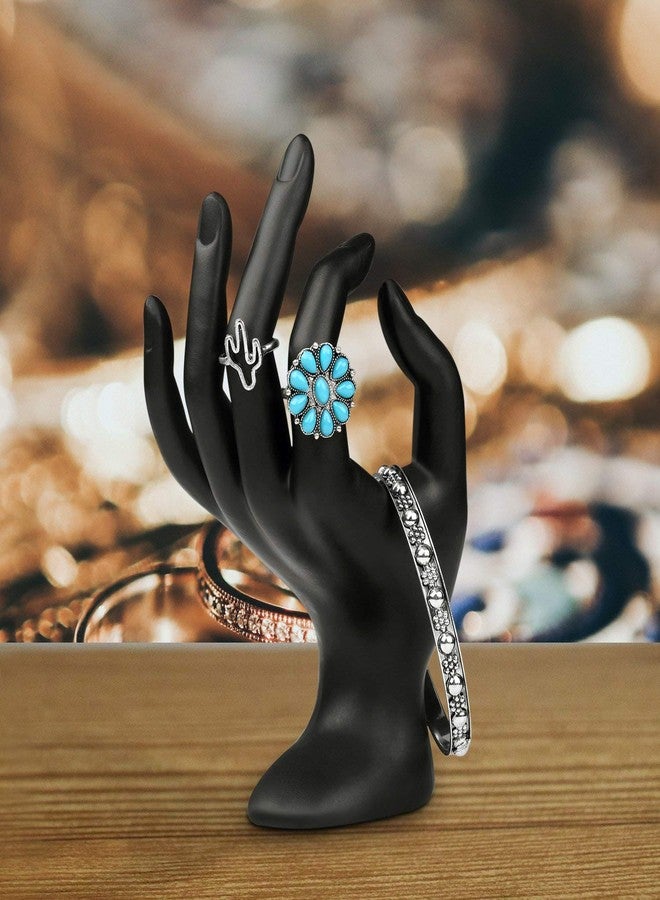 DSS Mannequin OK Hand Finger Jewellery Glove Ring Bracelet Display Stand Holder Mannequin (Black) - Image 5