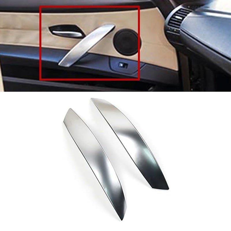 Goodithy Left Right Interior Door Pull Handle Cover Trim Replacement for BMW Z4 E85 E86 20022008 Polished Silver 9177217inches - Image 2