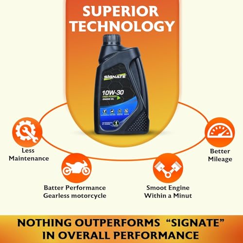 Signate 10W30 4T Scooter Engine Oil 1L | Maximum Engine Protection & Power Formula For High Performance, 1L - Image 3