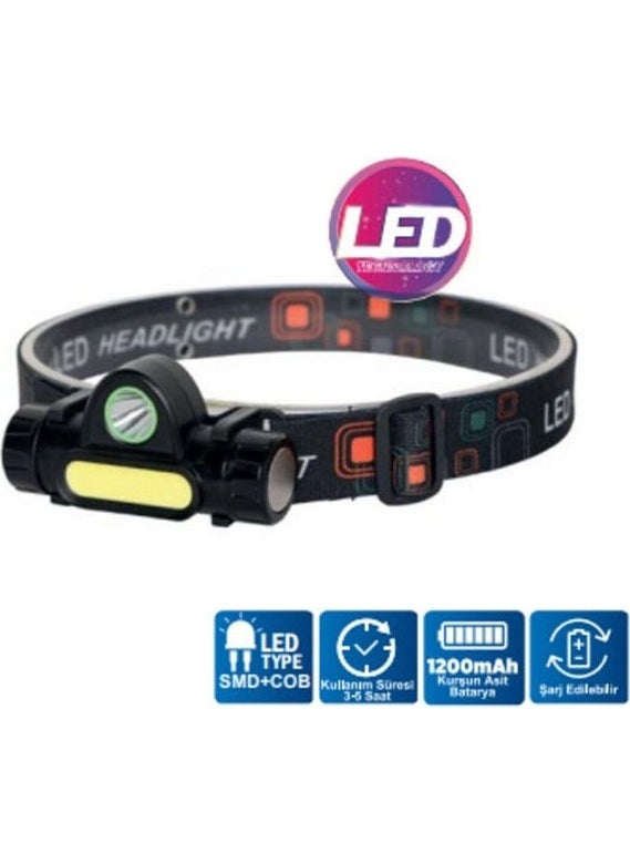 Klaus Head Torch Lamp Led Rechargeable 50+80 Lumen 5 Hours 