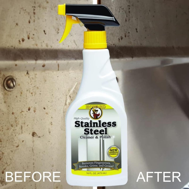 Howard Products Stainless Steel Cleaner for Appliances - Stainless Steel Cleaner and Polisher - Image 2