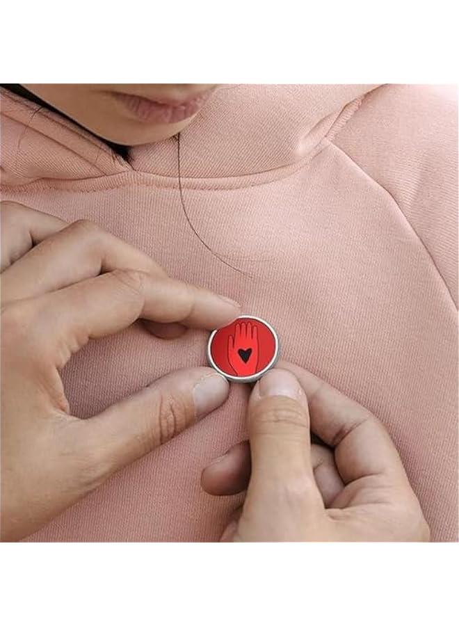 Generic Ceasefire Pin, Unique Ceasefire Enamel Pin, Round Ceasefire Lapel Pin, Pray For Peace Round on Badge Pin, Lapel Pin Hat Shirt Pin Tie Tack Pinback, Praying For Peace - Image 3
