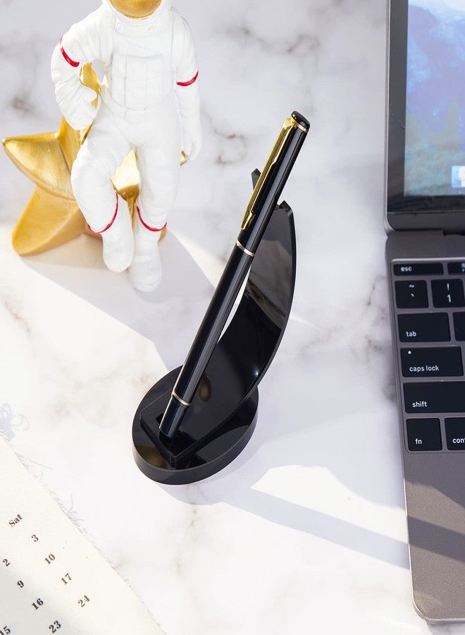 Maitys 2 Pieces Acrylic Electronic Pen Holder Pen Display Stand Pencil Display Holder Fountain Pen Ballpoint Pen Display Rack for Home School Office or Store Use (Black) - Image 4