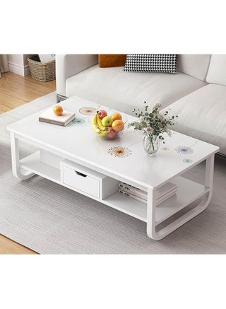 Stylish & Durable Coffee Table Sofa Side Table End Table Snack Table Bedside Table Nightstand with 2 Layer Storage for Small Space - White Gold - pzsku/Z3CFD9A846E438F687D45Z/45/_/1730726247/dc3d48d1-5ece-4155-b783-286cd096a579