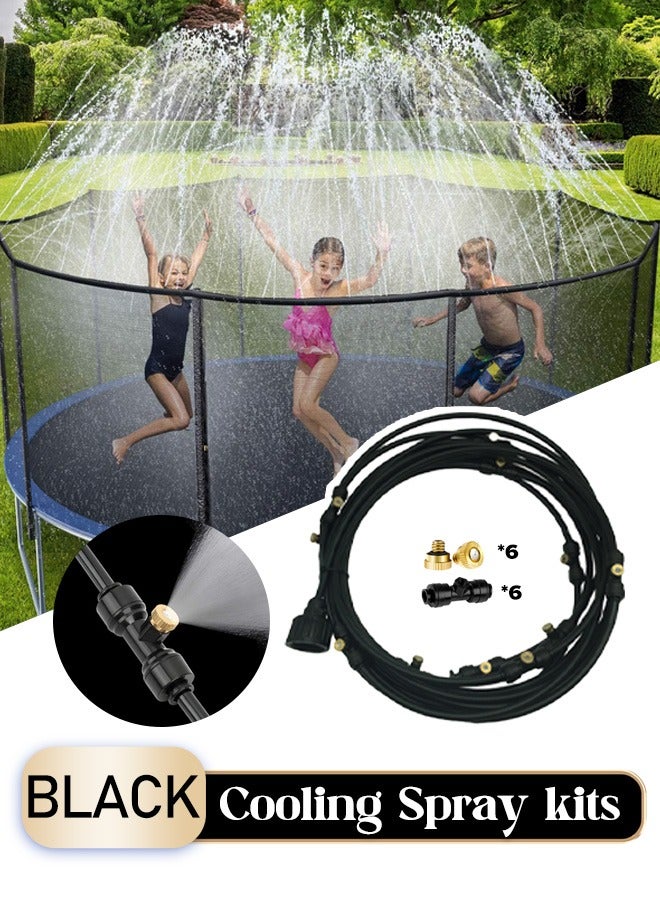 Generic 6m with 6 brass nozzles quick-plug spray seat for courtyard trampoline garden irrigation plant cooling humidification dust removal  - Image 1