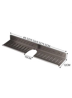 XiuWoo No Drilling Floating Shelf Above Sink with U-Shaped Groove – Wall Mount Bathroom Storage Rack, No Drilling Bathroom Shelf  - Image 4