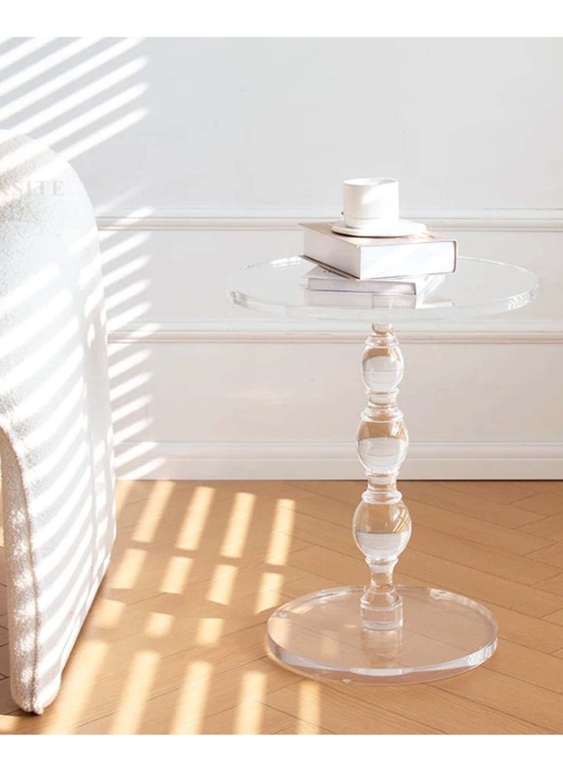 Generic - Acrylic side table, small round coffee table 50*50*55 CM - Image 1