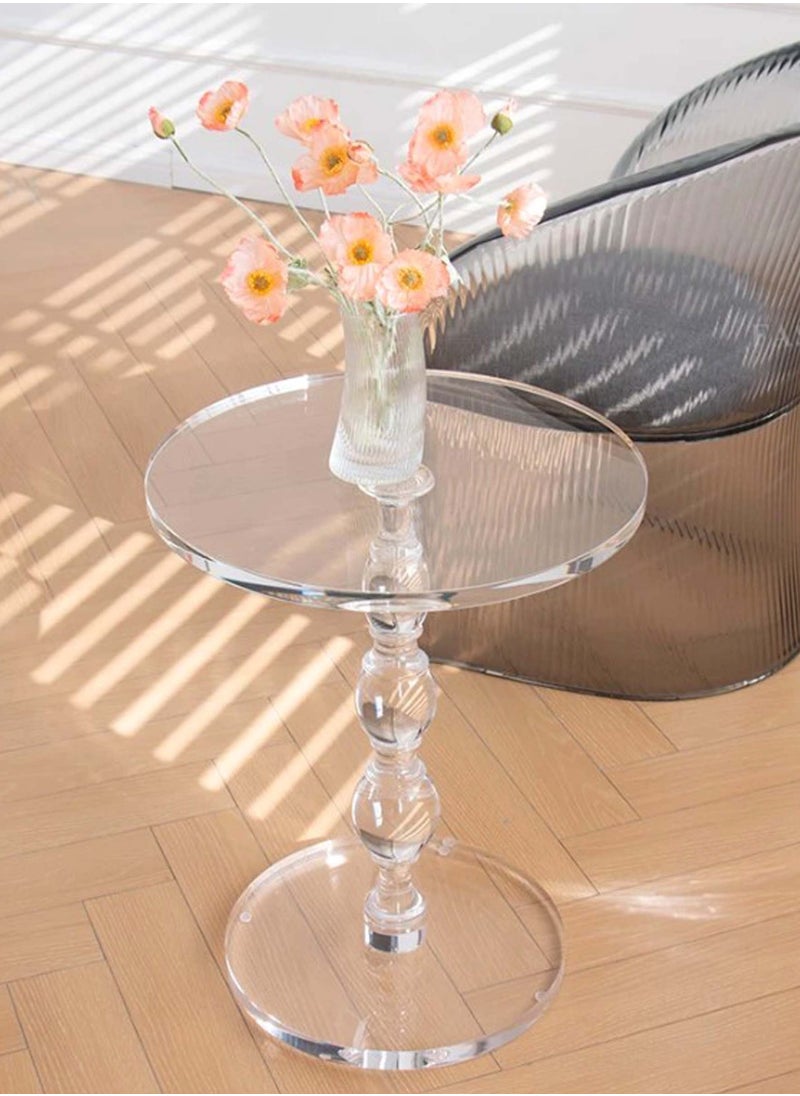 Generic - Acrylic side table, small round coffee table 50*50*55 CM - Image 1