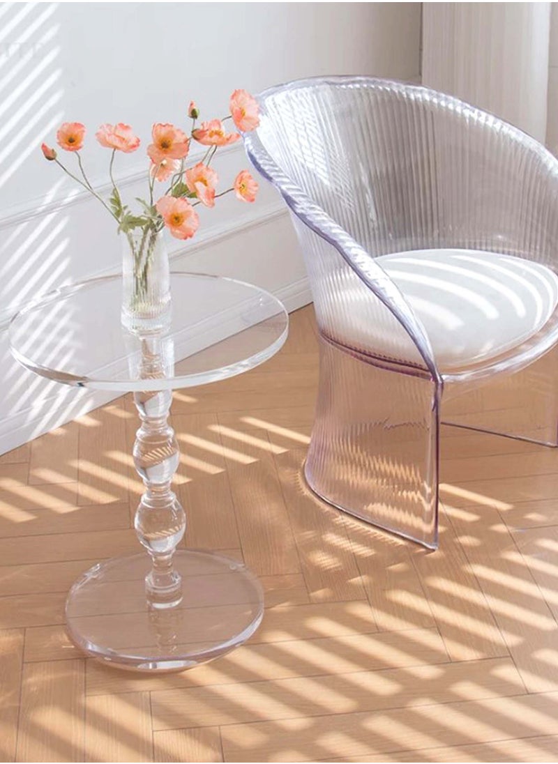 Generic - Acrylic side table, small round coffee table 50*50*55 CM - Image 1