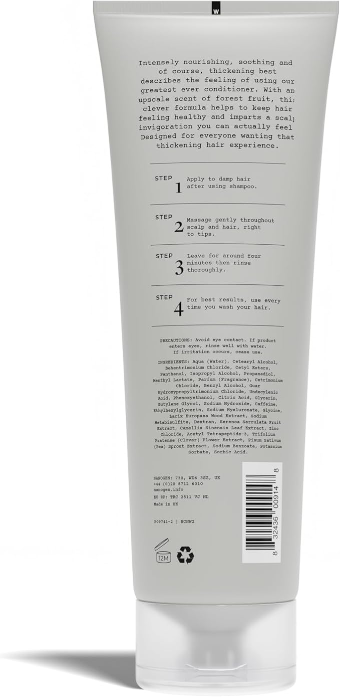 Nanogen Thickening Conditioner 240ml With antiageing hyaluronic acid to moisturise and Hair Growth Ingredients to maintain healthy hair growth - Image 3