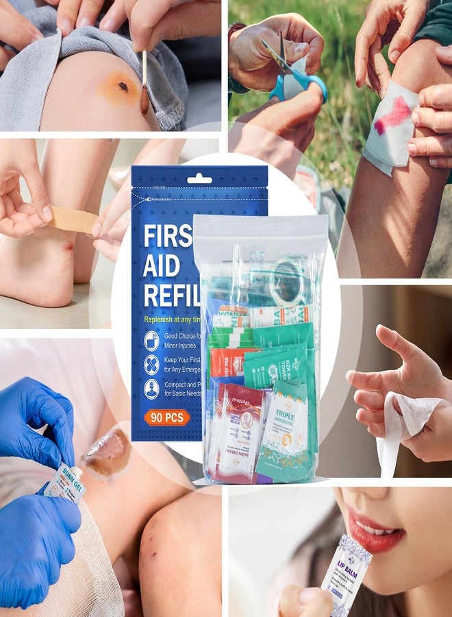 SuccorWare 90 Pieces First Aid Refill Kit - Wound Care Kit Includes Bandages for Home, Travel, Hiking - Portable Replacement Kit for First Aid Medical Supplies（2 Set） - Image 5