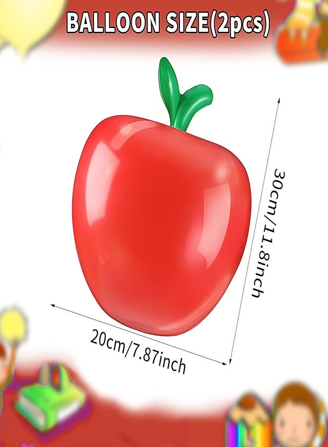 Totelux Inflatable Apple Back to School Decorations Large Red Apple Balloons for Classroom Garden Hanging Photo Prop Birthday Christmas Party Favor 2PCS - Image 2
