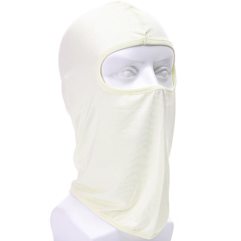Generic Summer riding mask Ice Silk headgear sunscreen dustproof full face neck protection headgear bicycle electric car inner liner Cap TT-23 beige