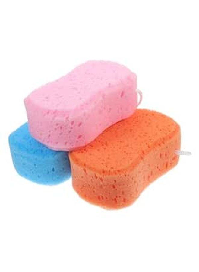 Exfoliating Bath Sponges 3 Pack Shower Ball Random Colors - Image 1