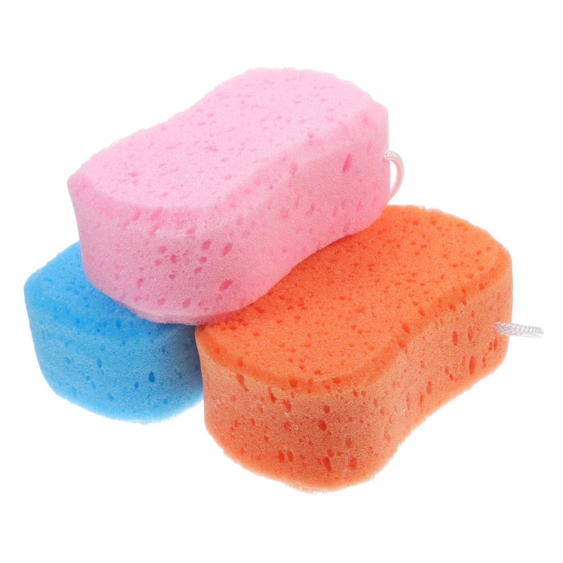 Exfoliating Bath Sponges 3 Pack Shower Ball Random Colors - Image 2