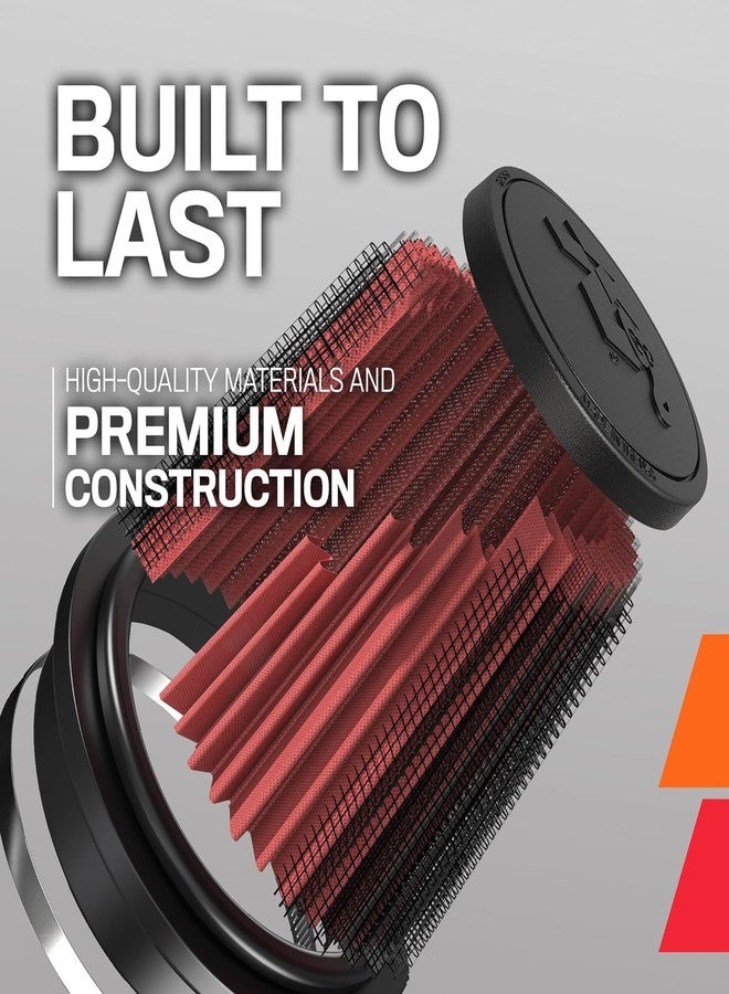 كيه آند إن فلتر هواء K&N عالي التدفق الأصلي، عالمي التثبيت، قابل للغسل: أداء عالٍ، ممتاز، قابل للغسل: قطر الحافة: 5 بوصات، ارتفاع الفلتر: 10 بوصات، طول الحافة: 1 بوصة، الشكل: دائري، RU-3220 - Image 5