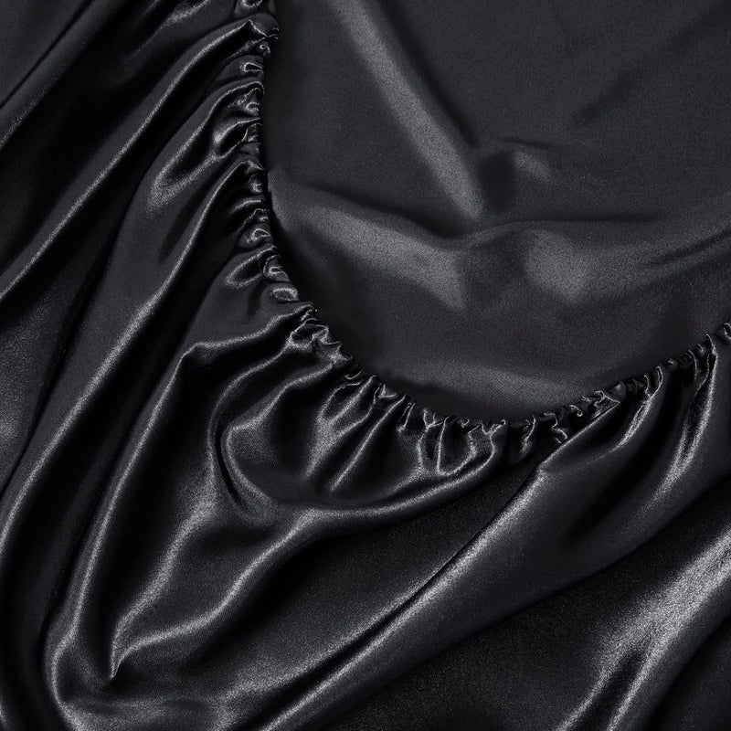 counfeisly Queen size satin satin mitudy spore silky and treatble super the spocket mitured sheet legh legh - Image 2