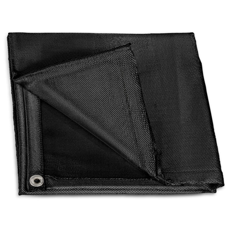 MULMART Welding Blanket 6X6FT, 972GSM, Black, Heavy Duty Welding Blanket, Fireproof Welding Blanket, 1/3”(8mm) Thickness, Large Welding Fireproof Thermal Resistant - Image 1