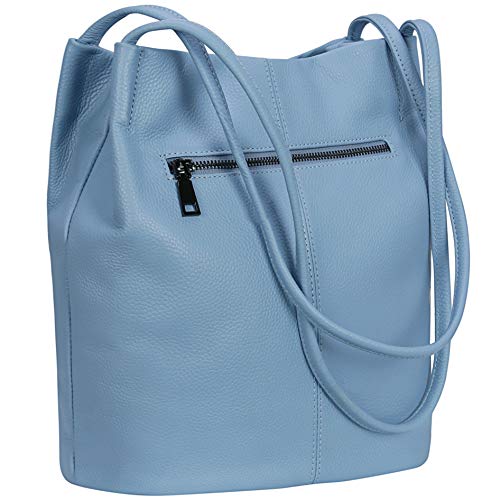 Iswee Large Purses for Women - Leather Tote, Shoulder, Handbags - Bucket, Satchel, Hobo - Ladies Purses and Hand Bags (Light Blue-Lichee) - Image 2