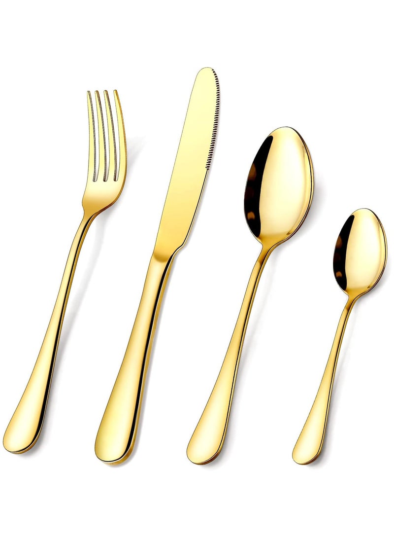 MarkedOne Cutlery Set 24 Pieces Tableware Set with Holding Stand  Flatware Spoon and Fork Set Perfect For Home Hotel Restaurant & More - Image 2