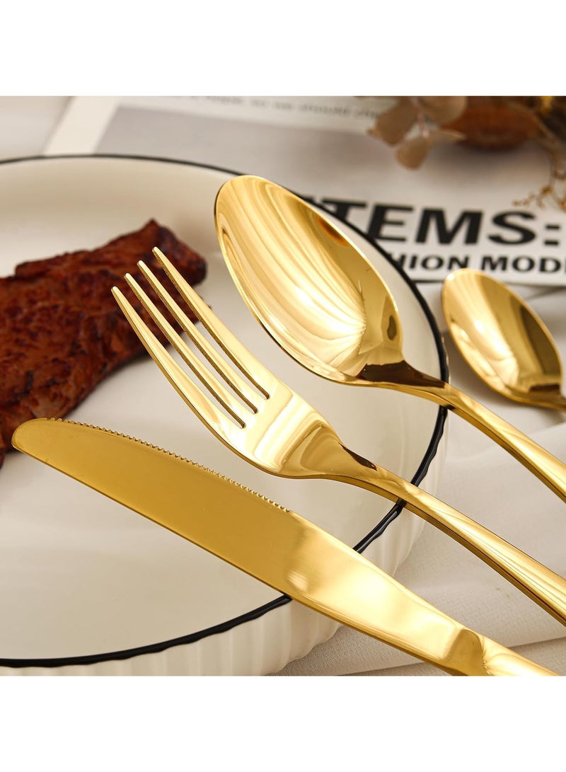 MarkedOne Cutlery Set 24 Pieces Tableware Set with Holding Stand  Flatware Spoon and Fork Set Perfect For Home Hotel Restaurant & More - Image 4