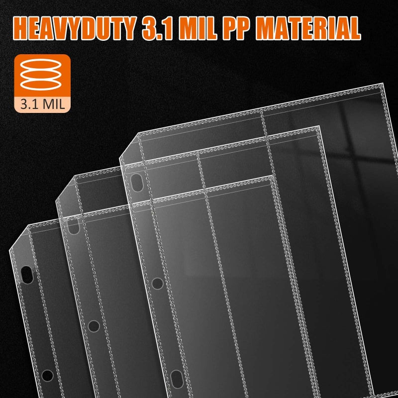 tutata Folded Map Sleeves, Map Protector, Envelopes Page for 3-Ring Binders, Brochure Holder with 4.5" x 11" Pockets, 20PCS - Image 5