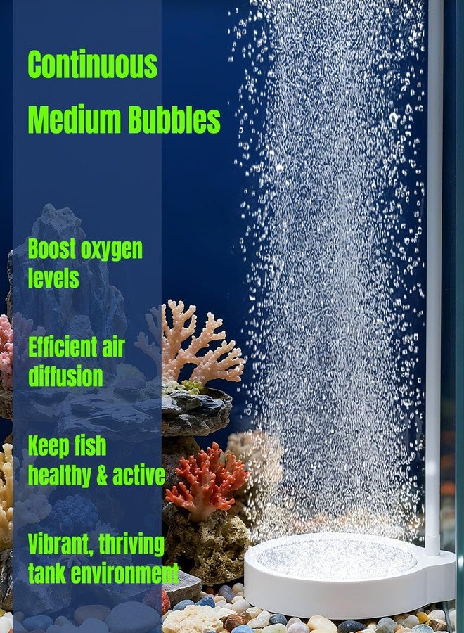 Pawfly Air Stone for Aquarium, 2" Fish Tank Bubbler, Fish Tank Air Stone, Aquarium Bubbler for Air Pump, Oxygen Bubble Diffuser for Bucket, Small Pond & Hydroponics, White - Image 4