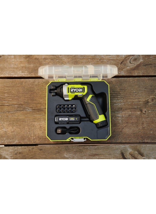 RYOBI Tools Ryobi 4V Usb Lithium Cordless Screwdriver, 1X4V 2.0 Battery - Image 5