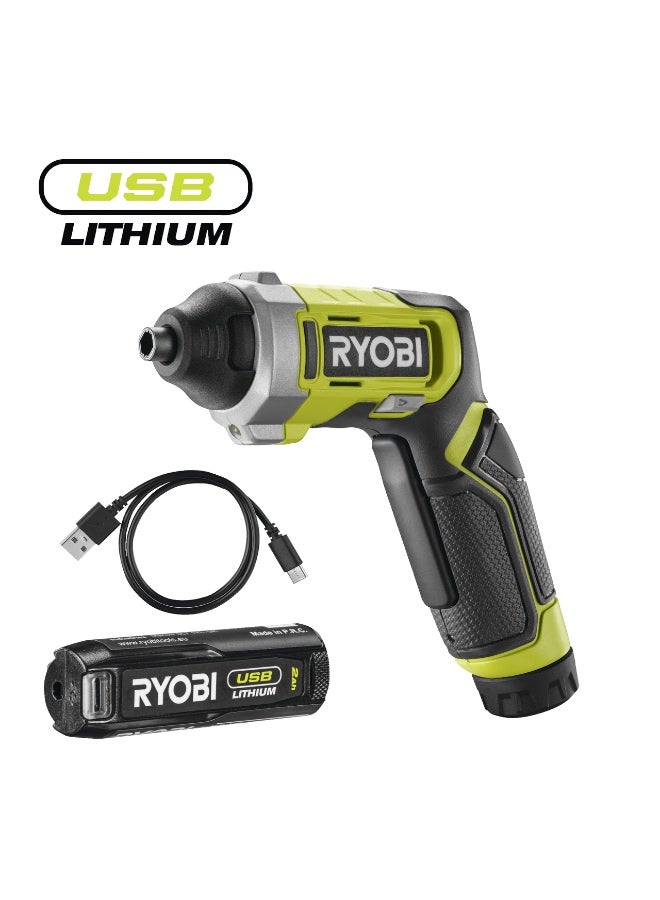 RYOBI Tools Ryobi 4V Usb Lithium Cordless Screwdriver, 1X4V 2.0 Battery - Image 1