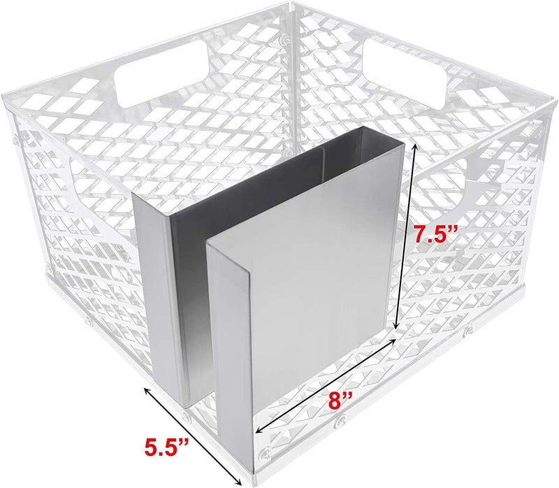 BBQ-PLUS Minion Method for Oklahoma Joe Charcoal Firebox Basket, Maze Bars for Most Charcoal Ash Basket, Stainless Steel, 8 x 5.5 x 7.5 inches - Image 2