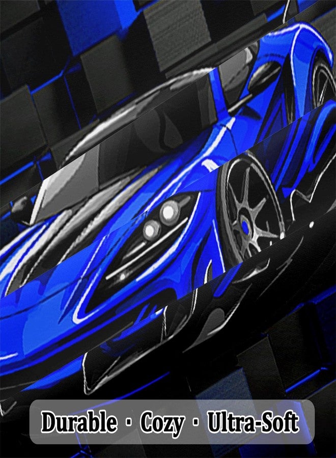 ASKOTU Race Car Twin Boy Bedding Set, Blue Sports Car Comforter Set Twin Size for Boys, 3 Pcs Cool Twin Bedding Set for Boys - Image 5