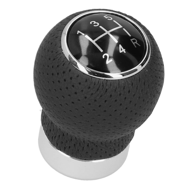 Universal 5 Speed Gear Shifter - Genuine Leather Aluminium Alloy Shift Knob with Mounting Hardware for Manual Vehicle - Image 5