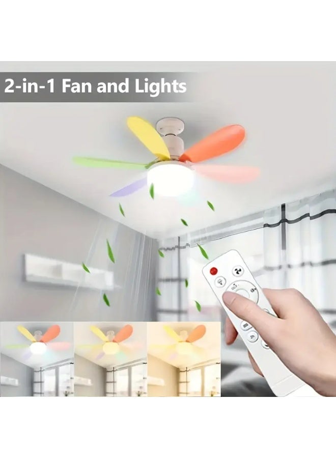 Remote Control Smart Ceiling Fan with LED Light – Quiet Motor, Adjustable Speeds & Brightness, Energy-Efficient Modern Ceiling Fan - Image 3