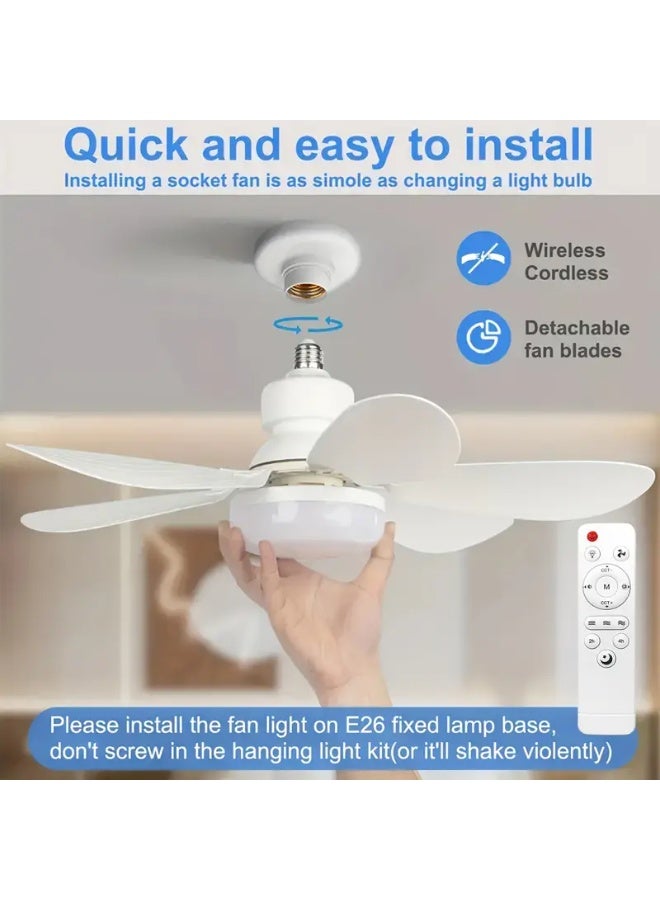 Remote Control Smart Ceiling Fan with LED Light – Quiet Motor, Adjustable Speeds & Brightness, Energy-Efficient Modern Ceiling Fan - Image 5