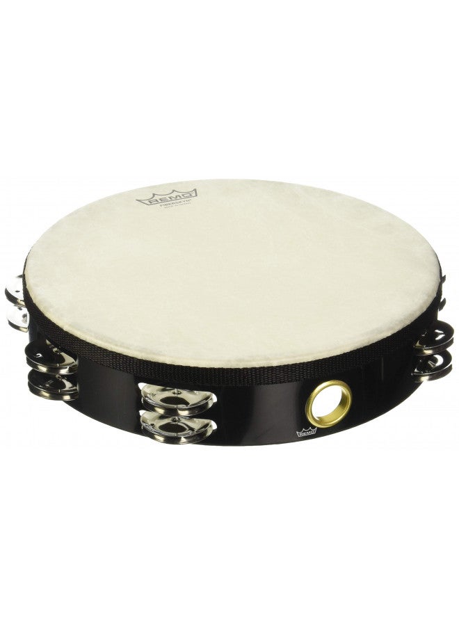 Remo TA-5210-70 Fiberskyn Tambourine - Quadura Black, 10" - Image 2