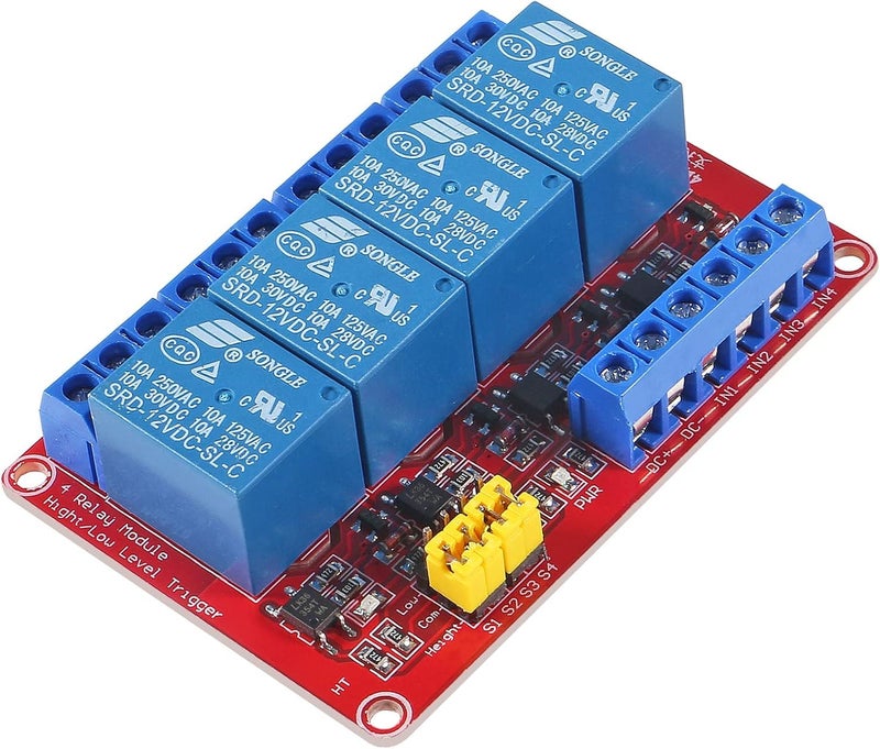Gebildet جيبيلديت DC 12V 4 قنوات وحدة درع مرحل تدعم التشغيل بمستوى عالٍ أو منخفض متوافقة مع لوحة التطوير مع عزل بصري - Image 1