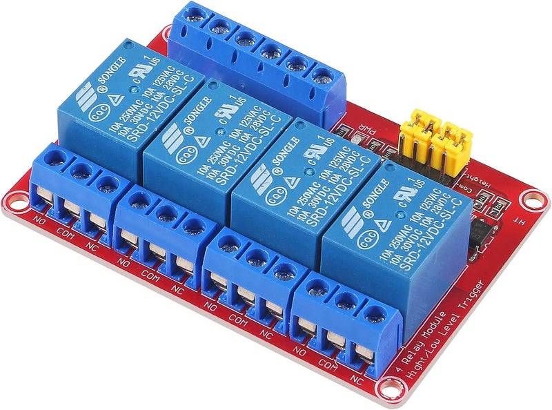 Gebildet جيبيلديت DC 12V 4 قنوات وحدة درع مرحل تدعم التشغيل بمستوى عالٍ أو منخفض متوافقة مع لوحة التطوير مع عزل بصري - Image 2