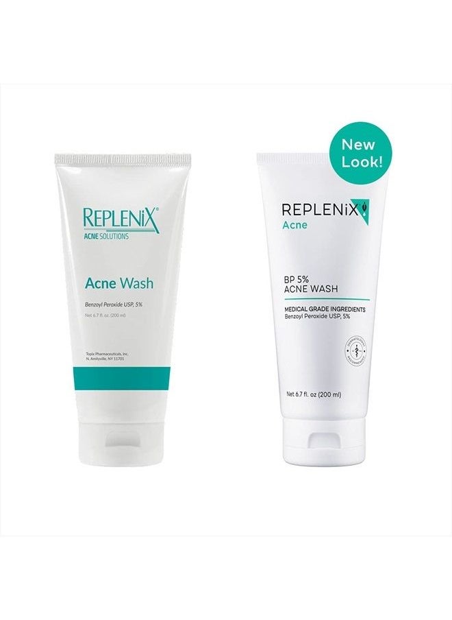 Replenix Acne Wash - Medical Grade 5% Benzoyl Peroxide Face and Body Wash – Soothing Soap-Free Cleanser for Blemish and Acne Prone Skin, 6.7 oz  - Image 3