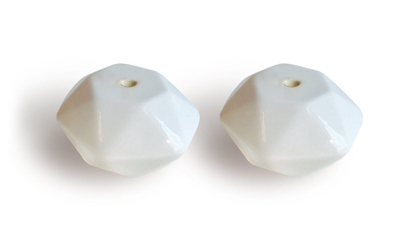 Votprof Set of 2 Small White Ceramic Candleholders for Votprof Slim Taper Candles, Durable, Modern Design - Image 3