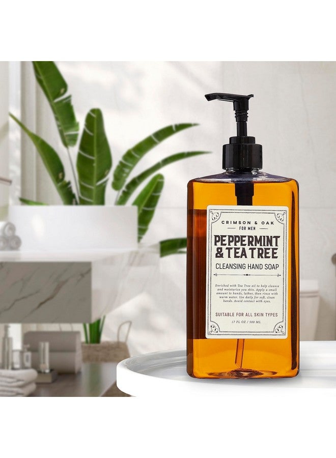 Body Prescriptions Men'S Hand Soap By Crimson & Oak Deep Cleansing Hand Soap With Pump Dispenser Peppermint And Tea Tree Men'S Hand Wash Liquid Hand Soap - Image 4